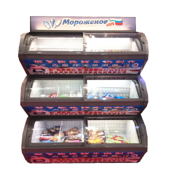 low price Commercial counter top 3 layer Popsicle ice cream freezer display